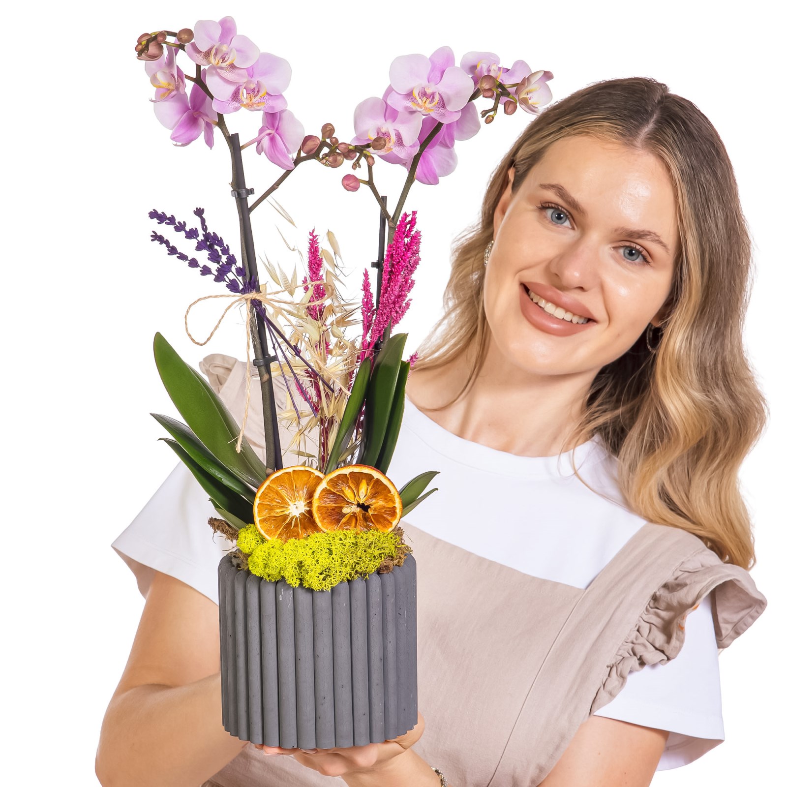 Sweet Lavender Seramikte Orkide