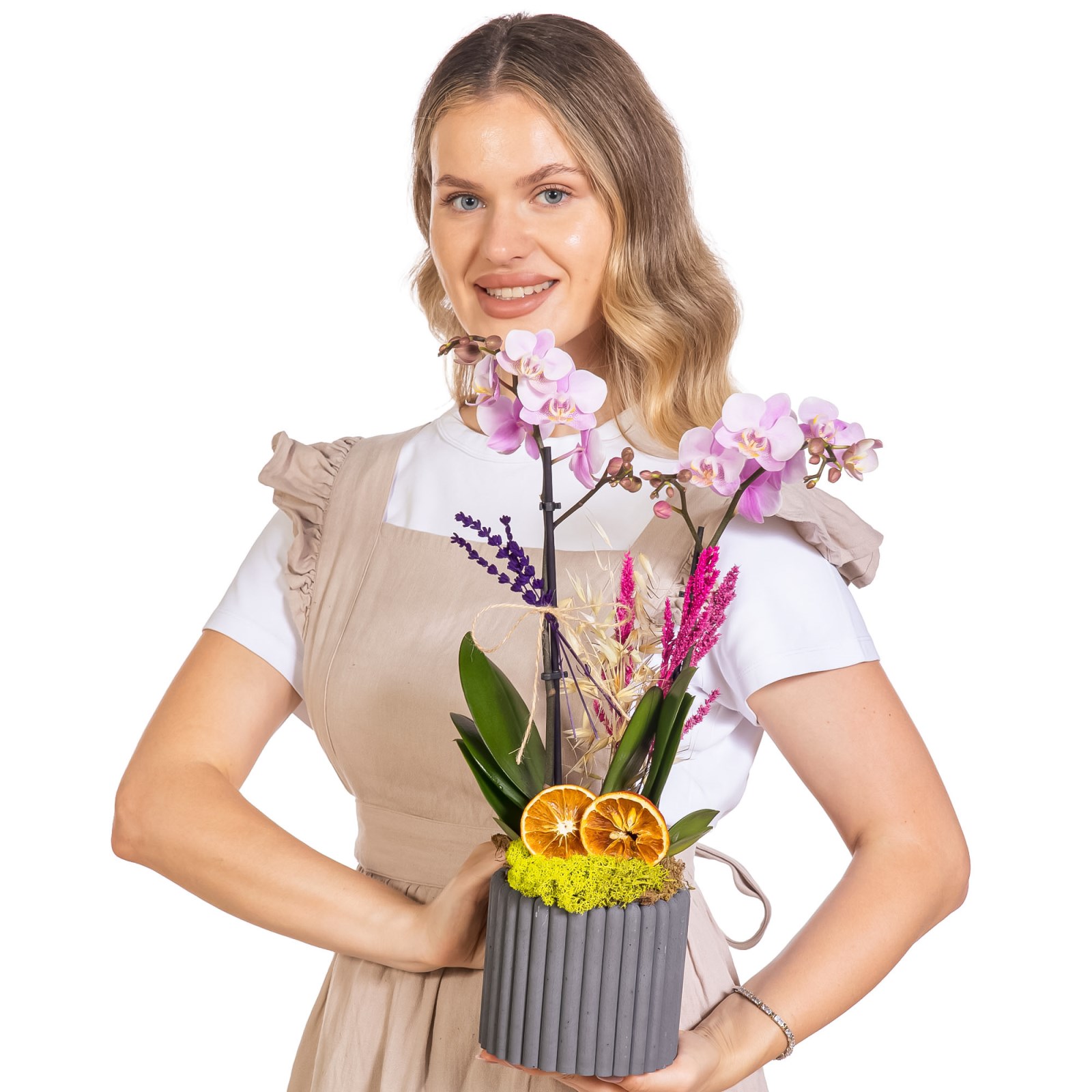 Sweet Lavender Seramikte Orkide
