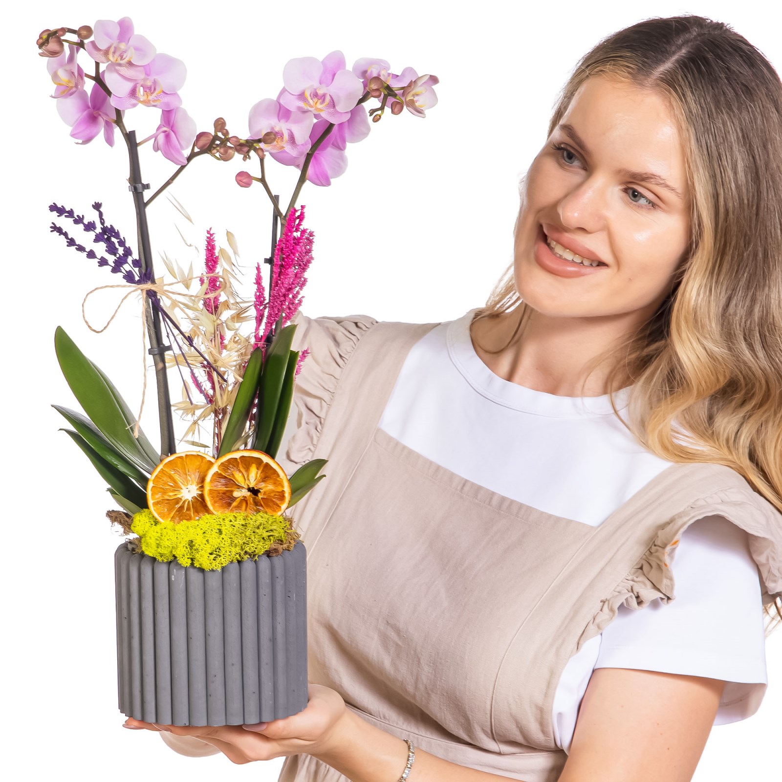 Sweet Lavender Seramikte Orkide