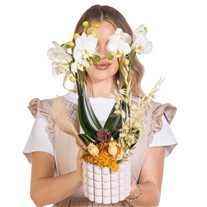 Ivory Touch Seramikte Orkide