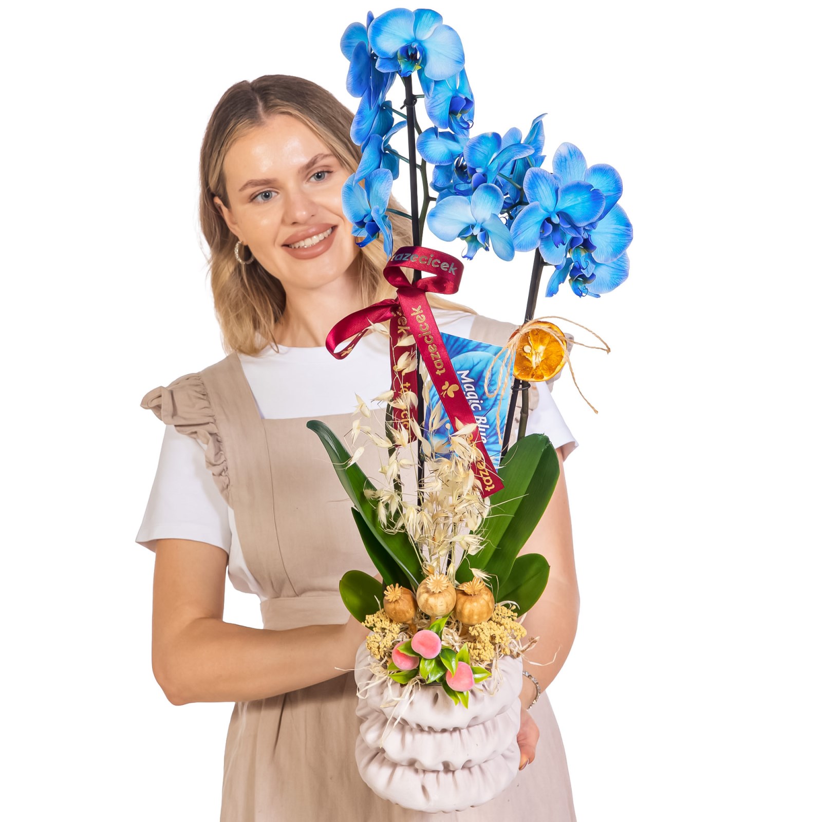 Deep Sapphire Seramikte Orkide