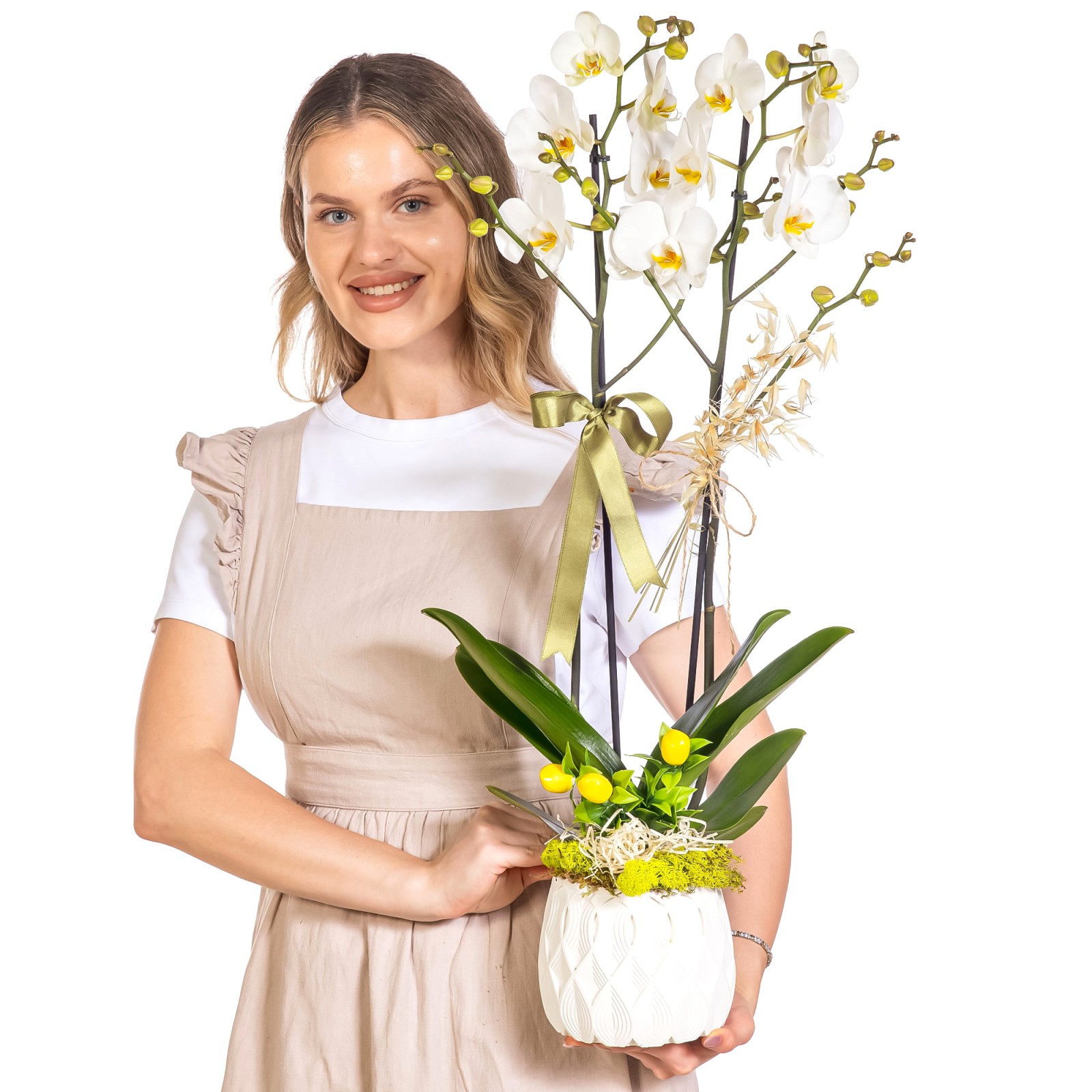Botanical Ivory Seramikte Orkide