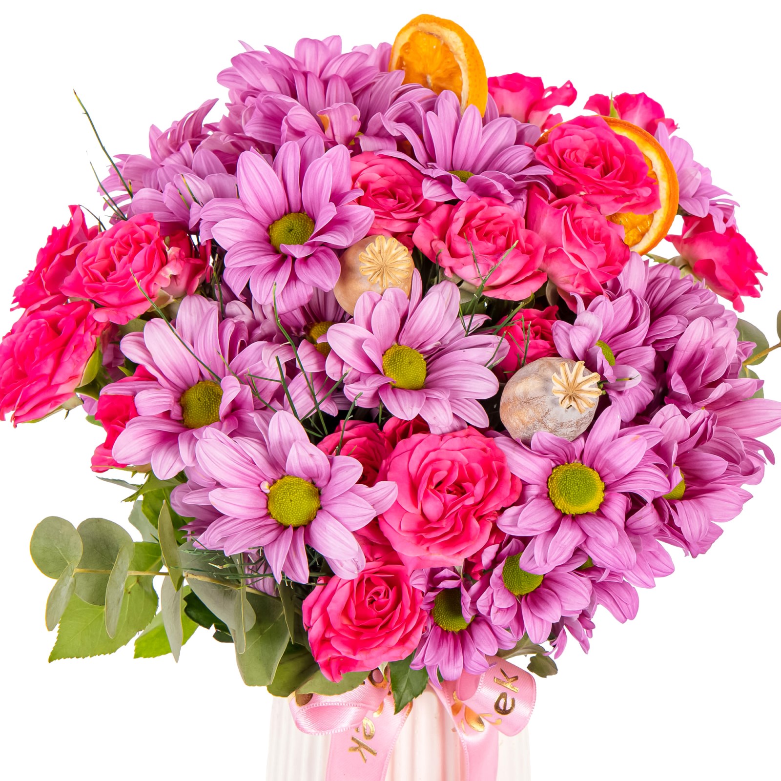 Satin Magenta Vazoda Kasımpatı