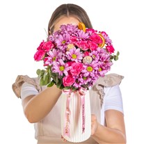 Satin Magenta Vazoda Kasımpatı