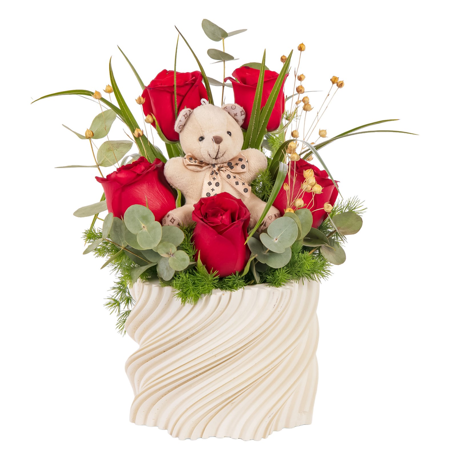 Teddy Romance Gül Aranjmanı