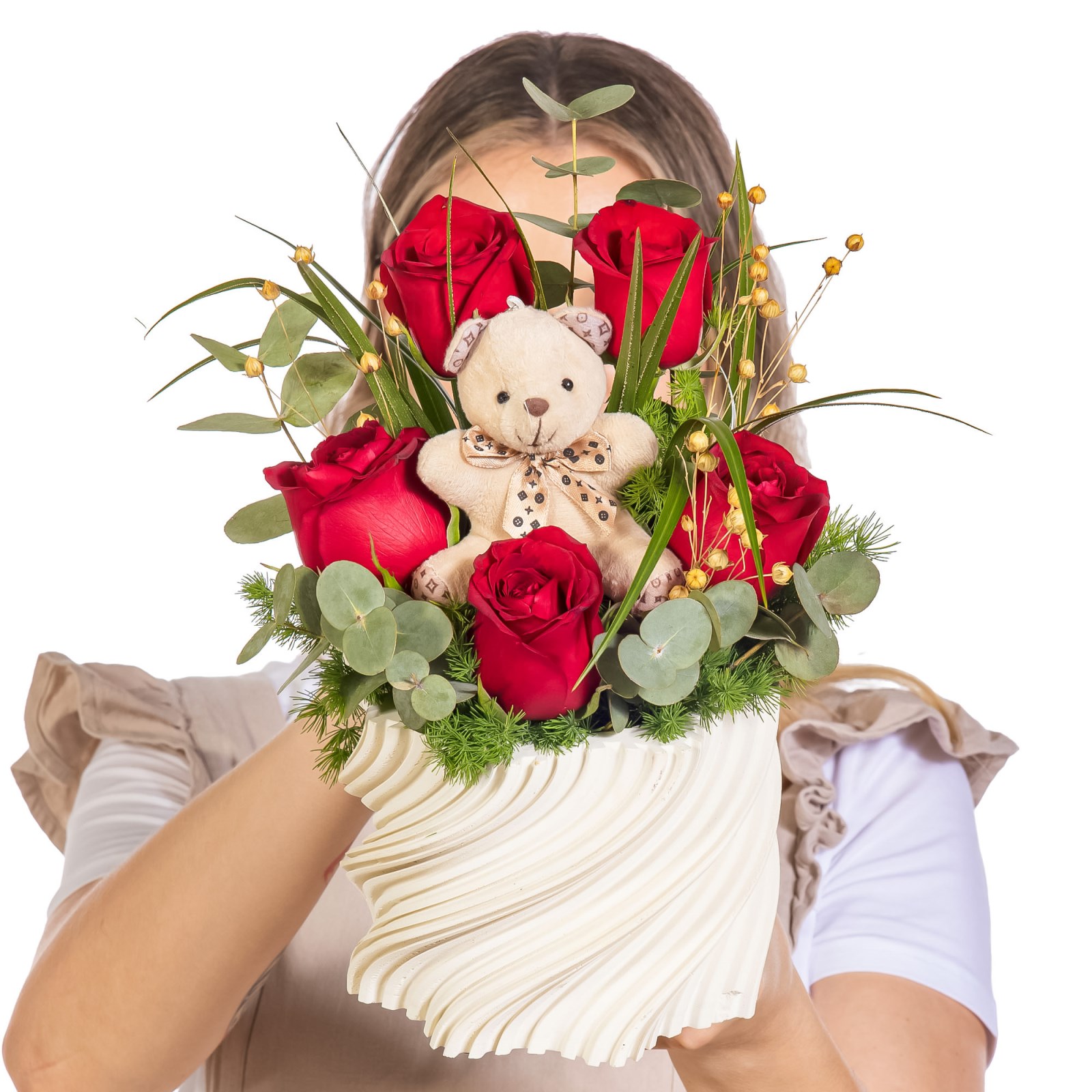 Teddy Romance Gül Aranjmanı