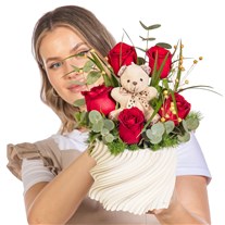 Teddy Romance Gül Aranjmanı