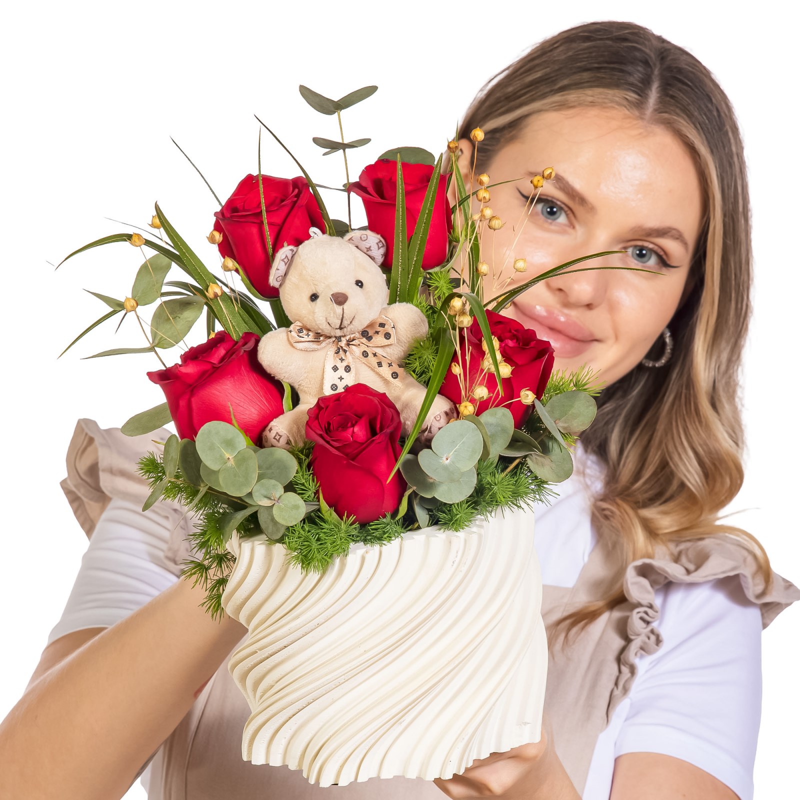 Teddy Romance Gül Aranjmanı