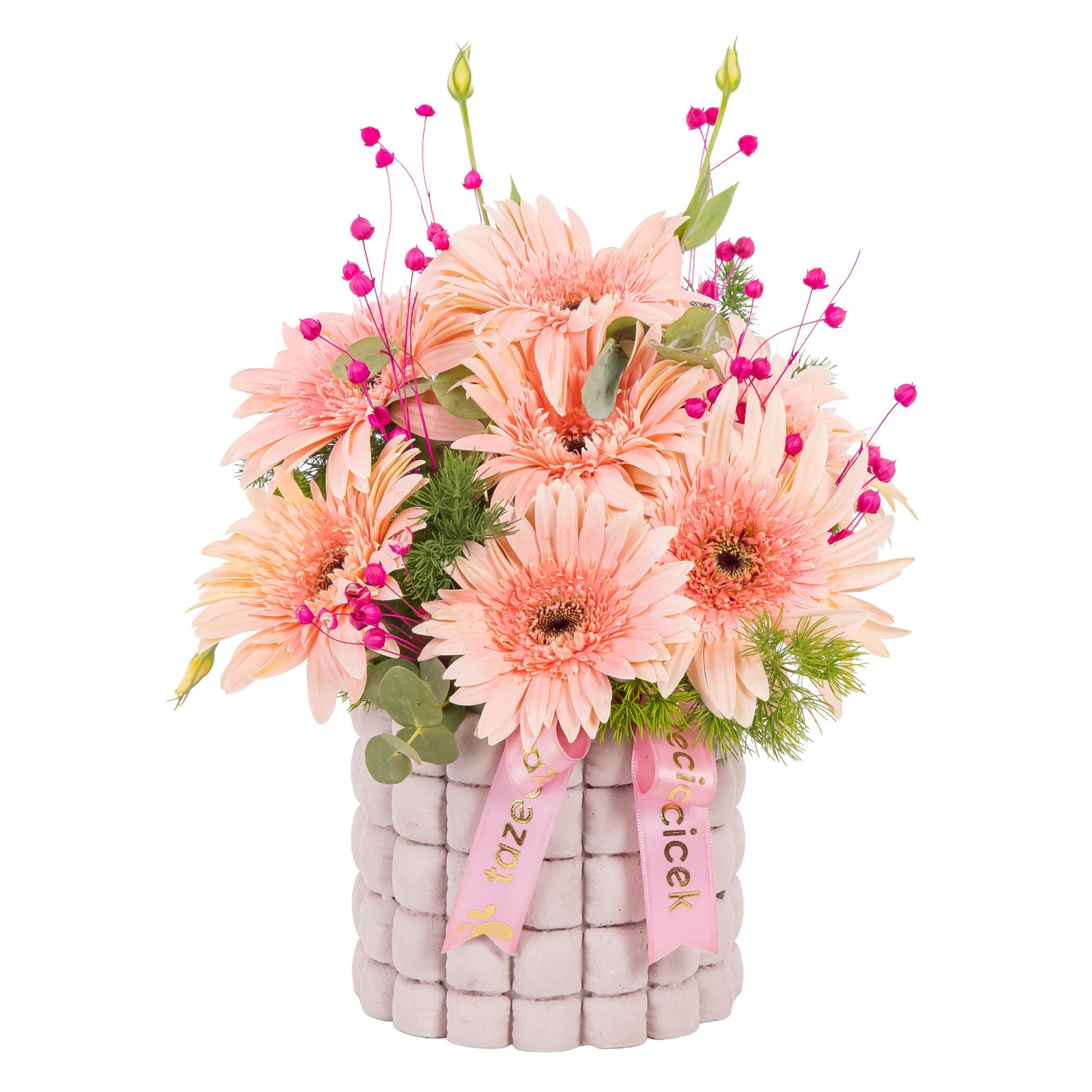 Satin Peach Gerbera Aranjmanı