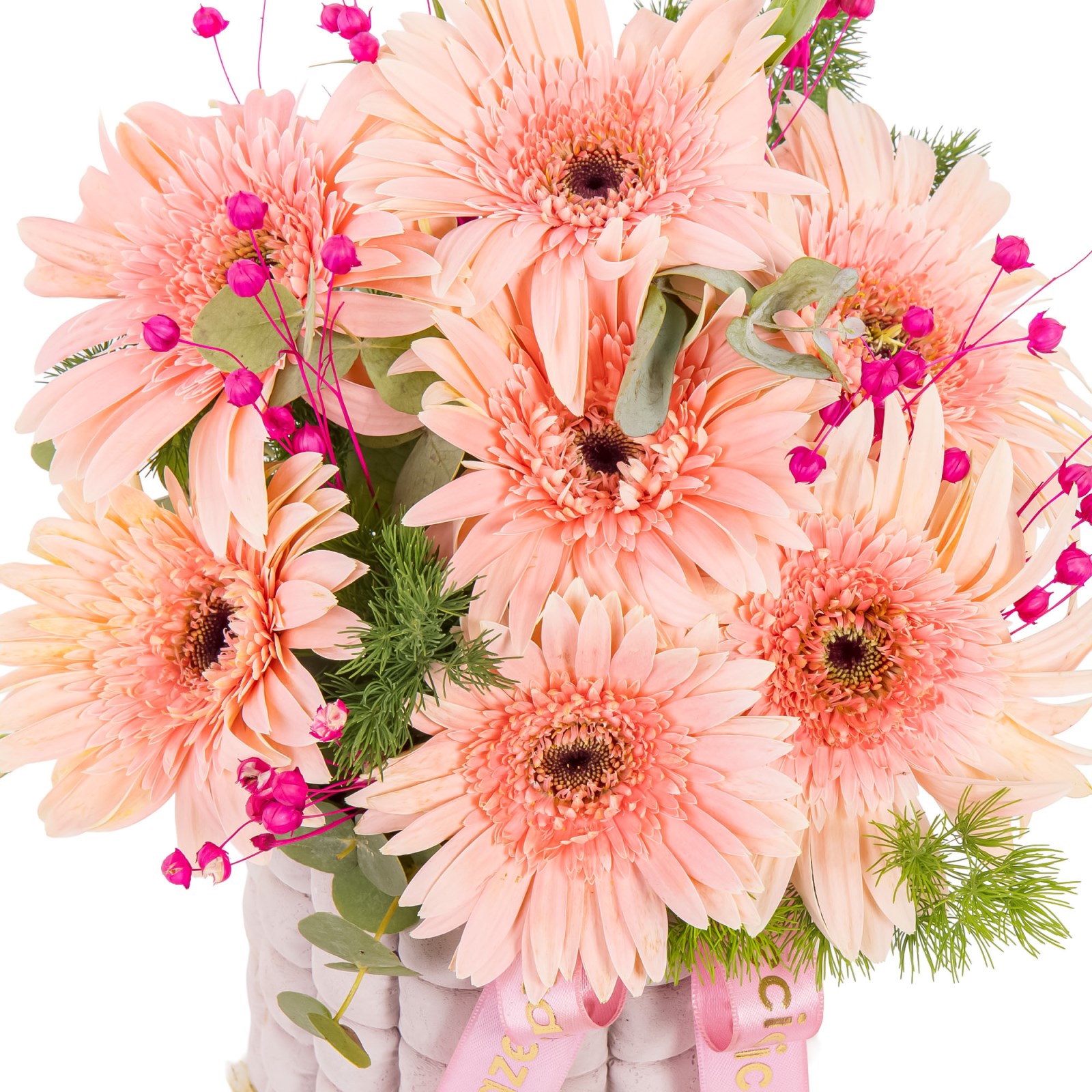 Satin Peach Gerbera Aranjmanı