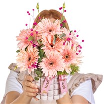 Satin Peach Gerbera Aranjmanı