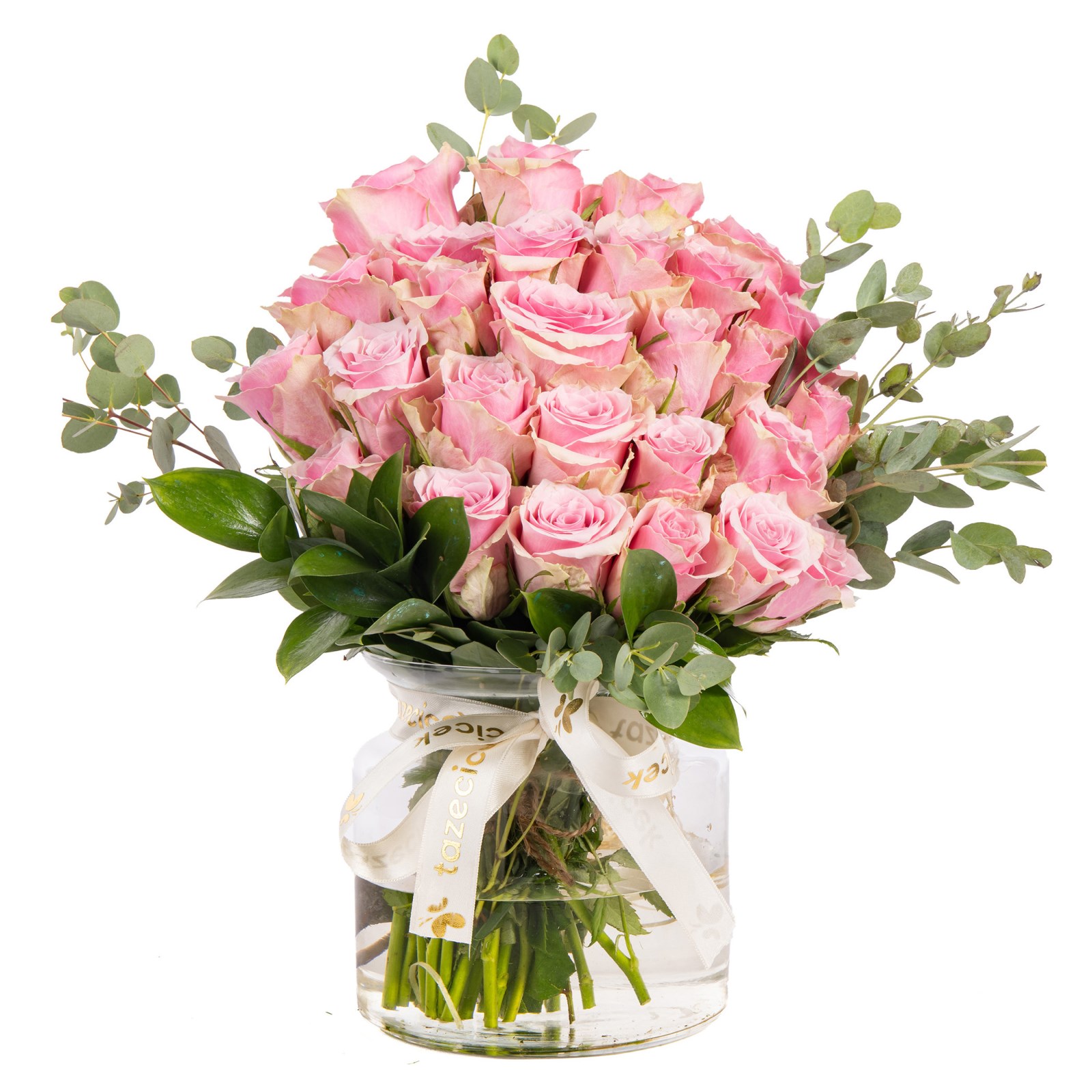 Pink Romance Cam Vazoda Pembe Güller