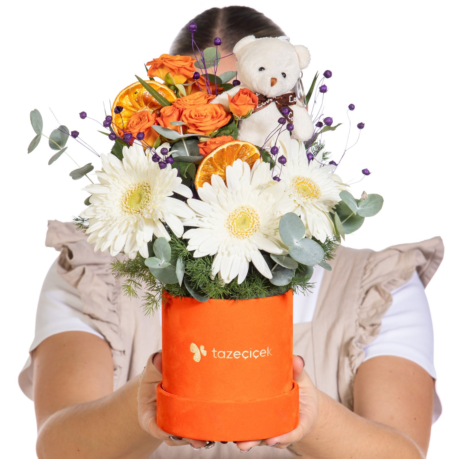 Orange Postcard Turuncu Gül Neşesi