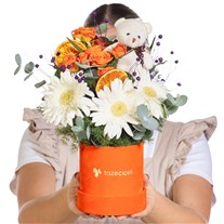 Orange Postcard Turuncu Gül Neşesi