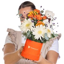 Orange Postcard Turuncu Gül Neşesi