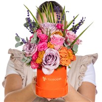 Rose Confetti Kutuda Renkli Güller
