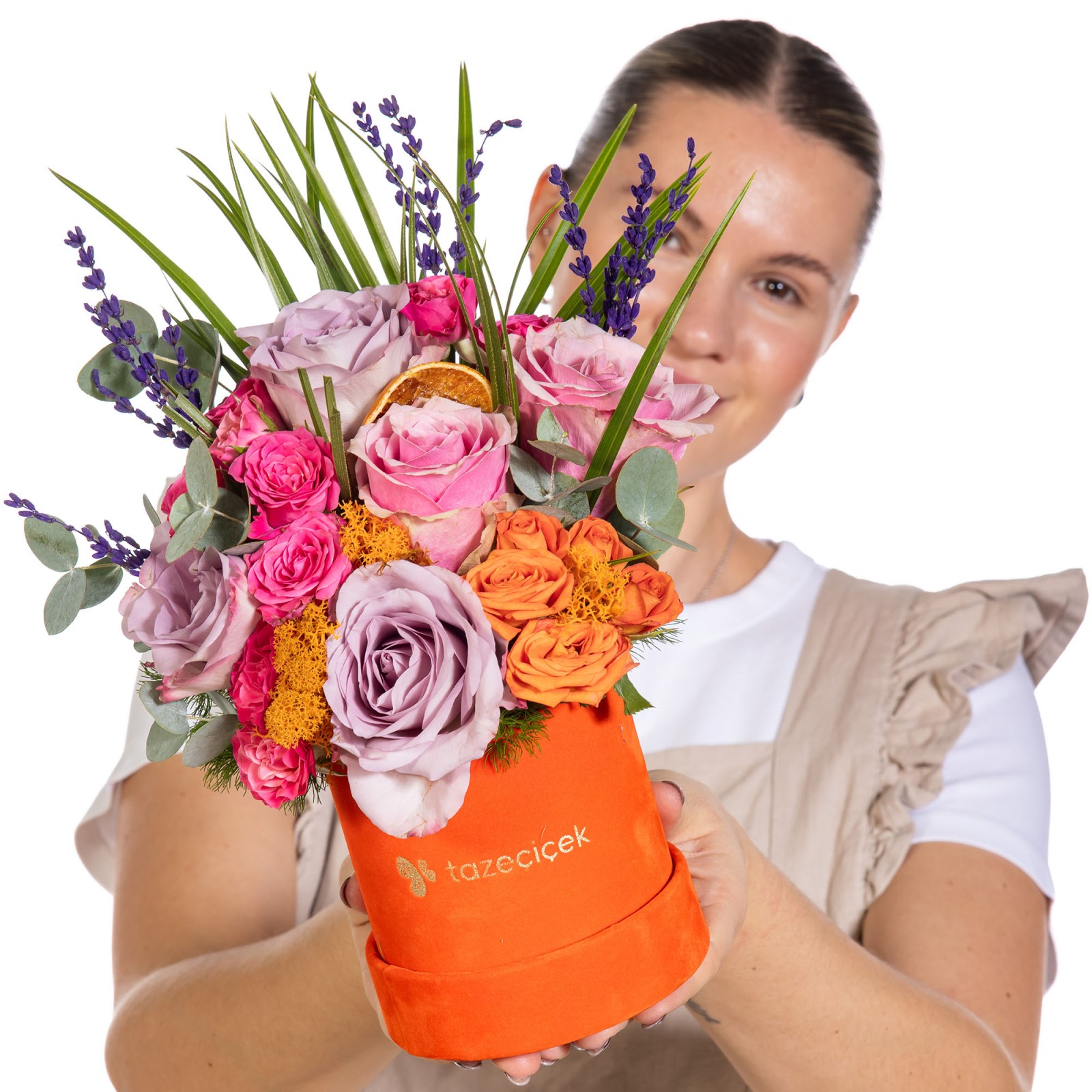 Rose Confetti Kutuda Renkli Güller