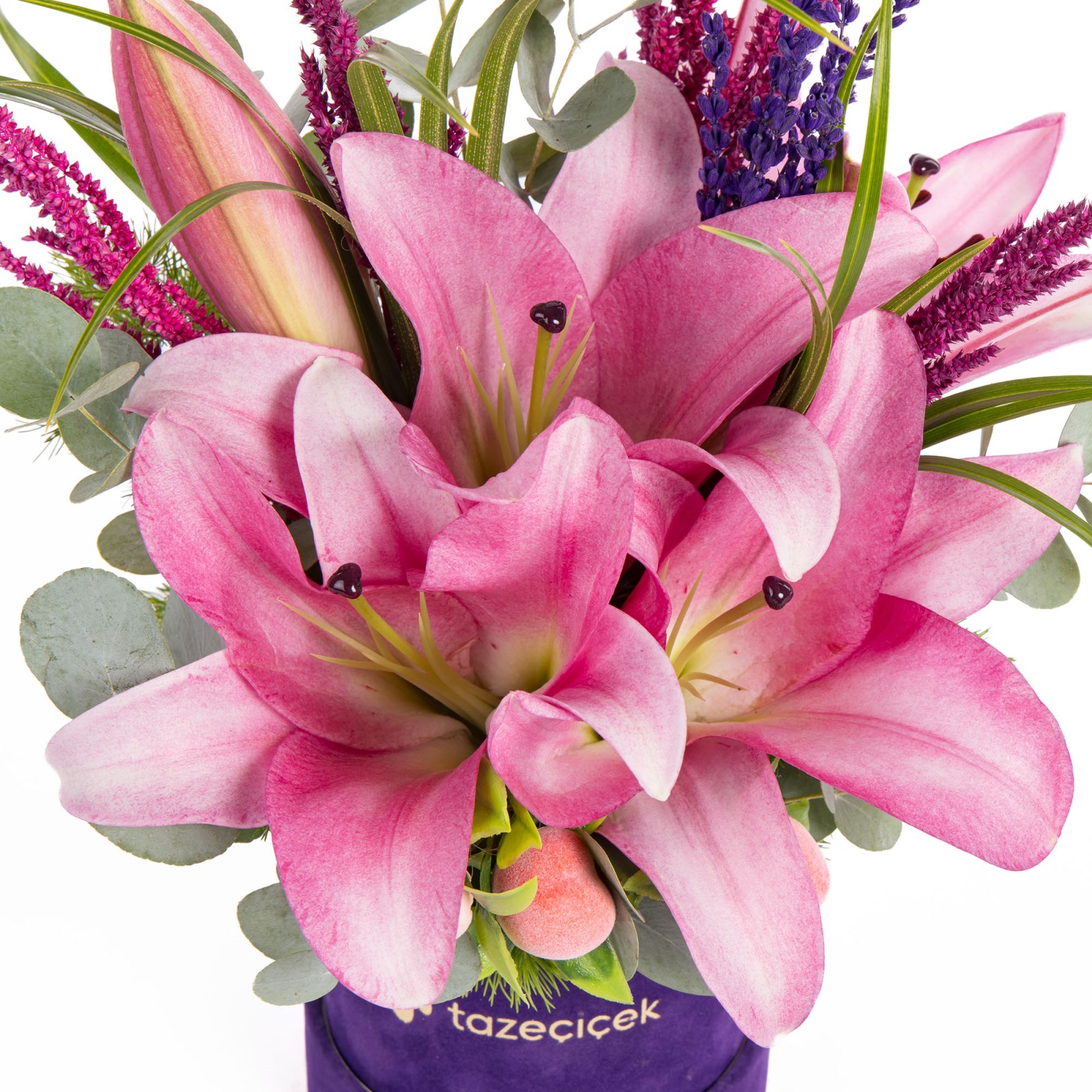 Pink Sonata Kutuda Pembe Lilyumlar