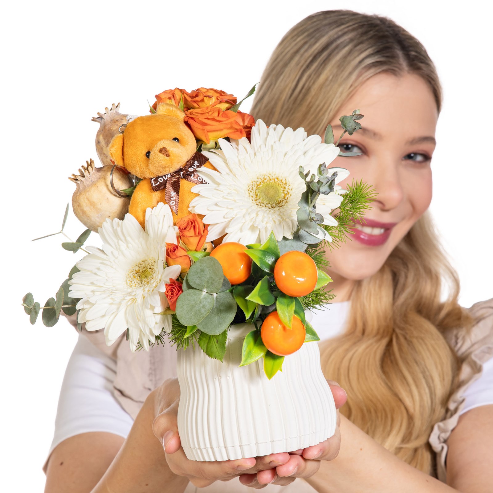 Teddy Marmalade Gerbera ve Güller