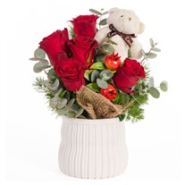 Little Valentine Ayıcıklı Güller