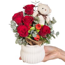 Little Valentine Ayıcıklı Güller