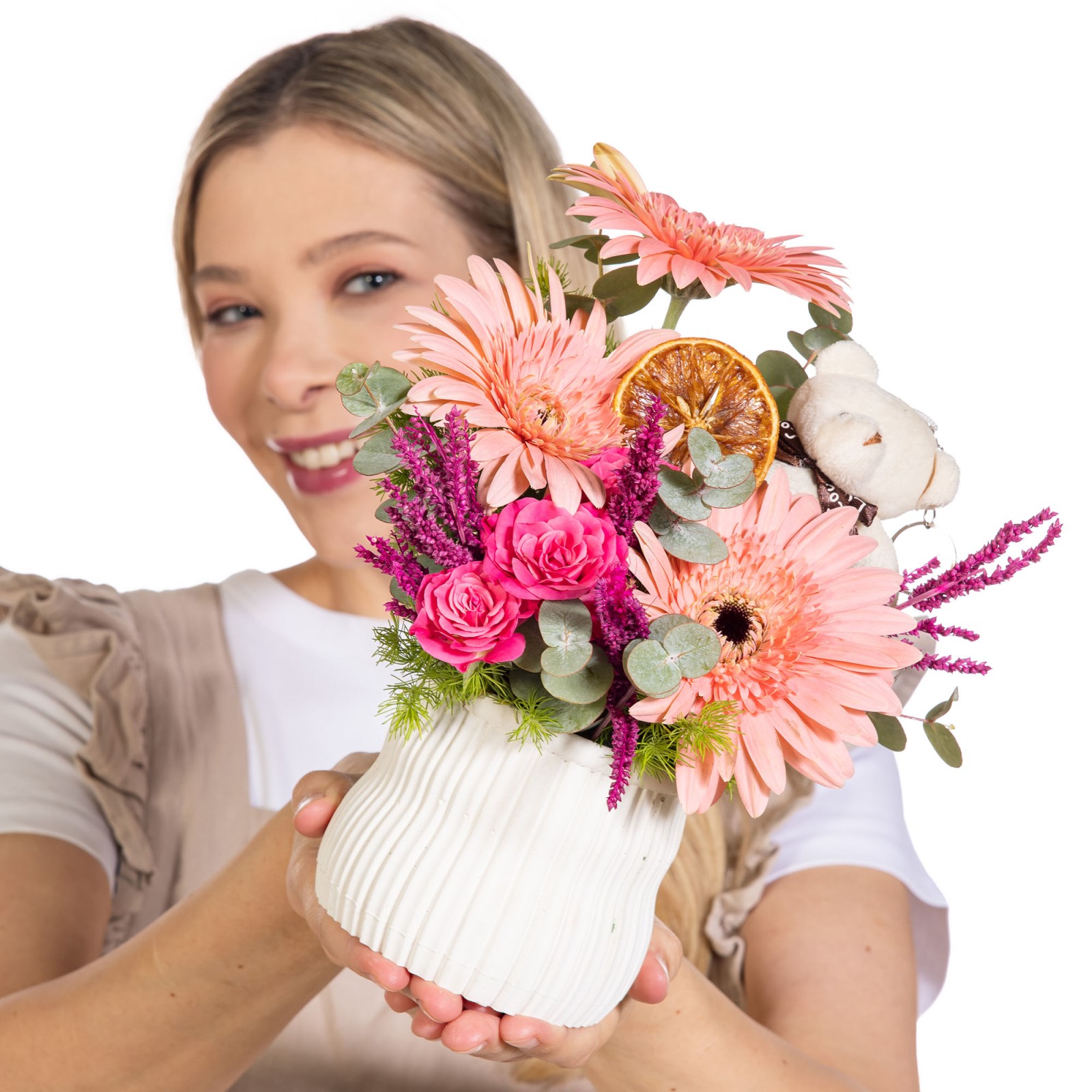 Peach Sweetheart Gerbera Neşesi