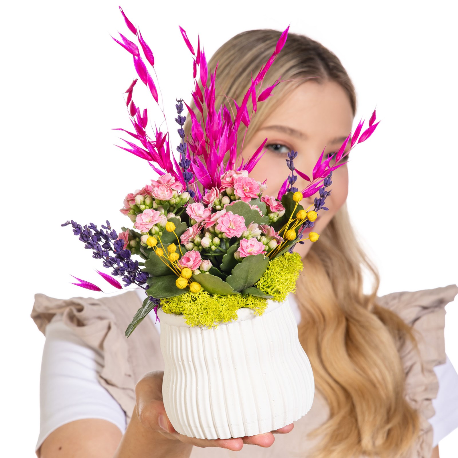 Pink Sprig Pembe Kalanşo Aranjmanı