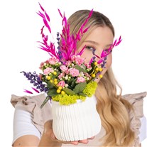 Pink Sprig Pembe Kalanşo Aranjmanı