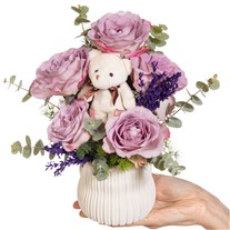 Lilac Lullaby Ayıcıklı Lila Güller