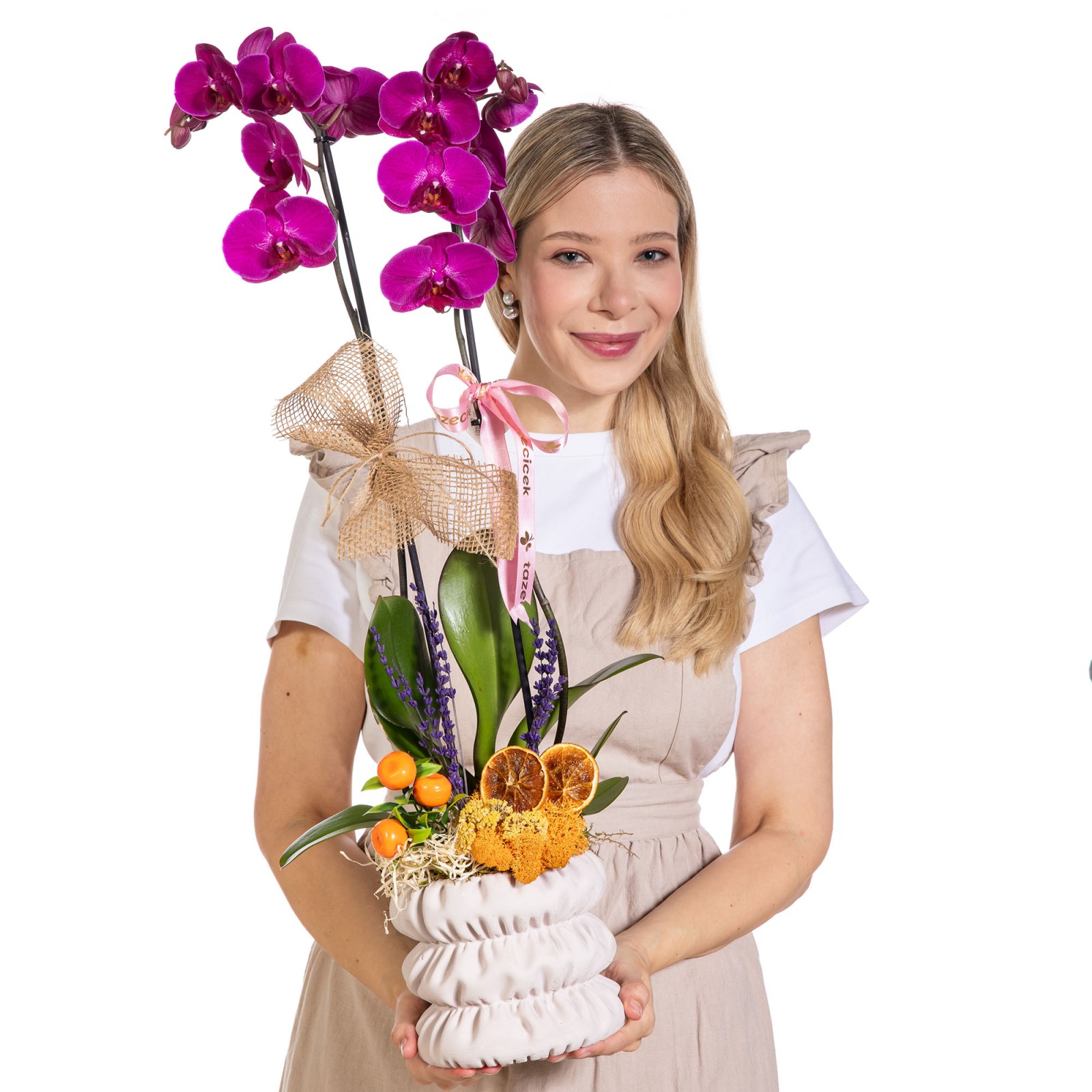 Magenta Minuet Çift Dal Mor Orkide