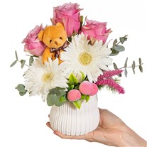 Rosy Hello Güllü Merhaba Aranjmanı