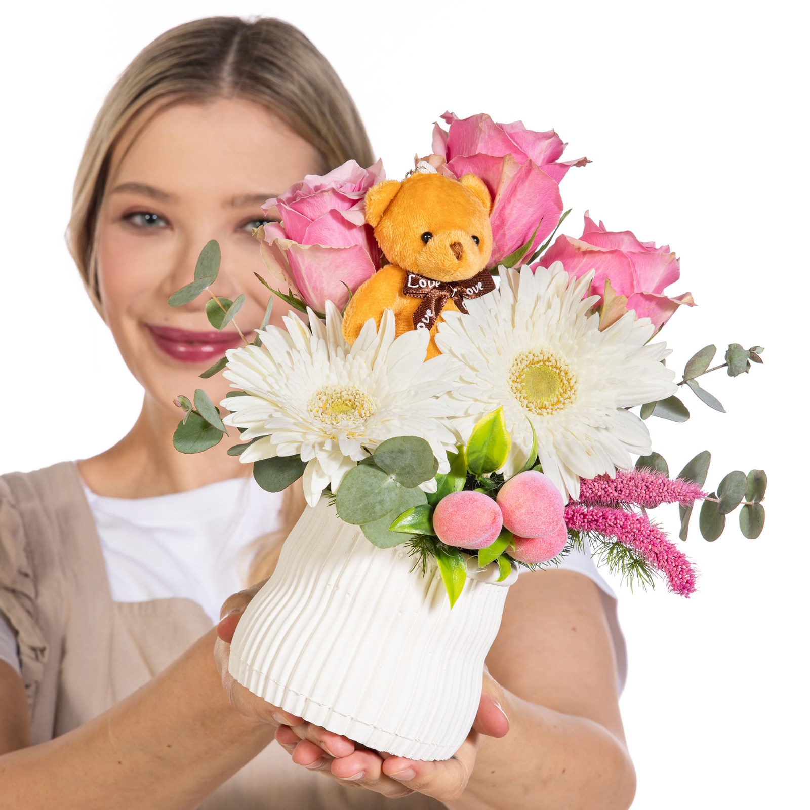 Rosy Hello Güllü Merhaba Aranjmanı