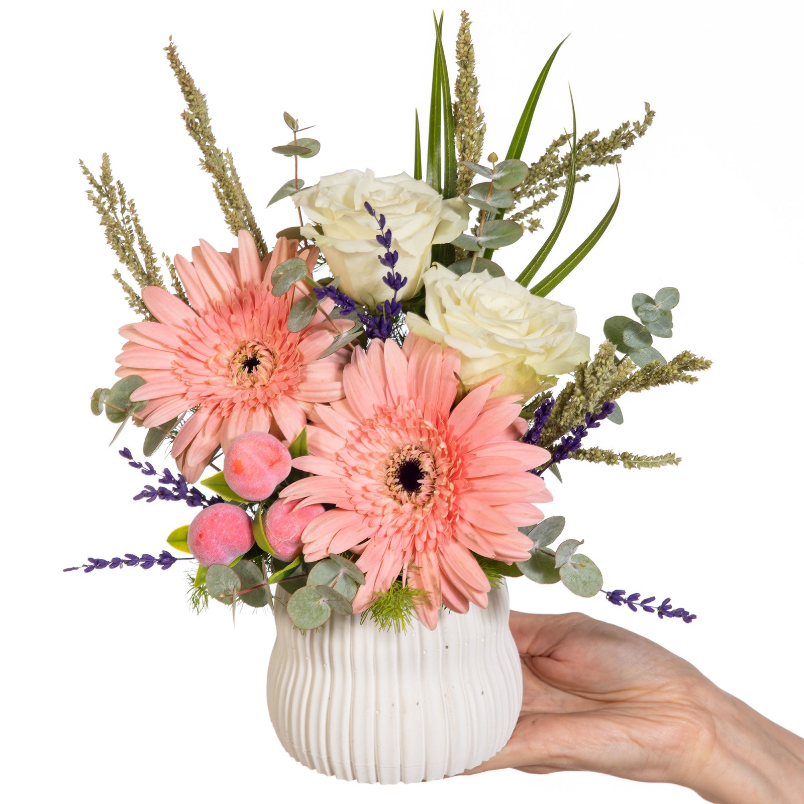 Peach Whisper Gerbera ve Güller