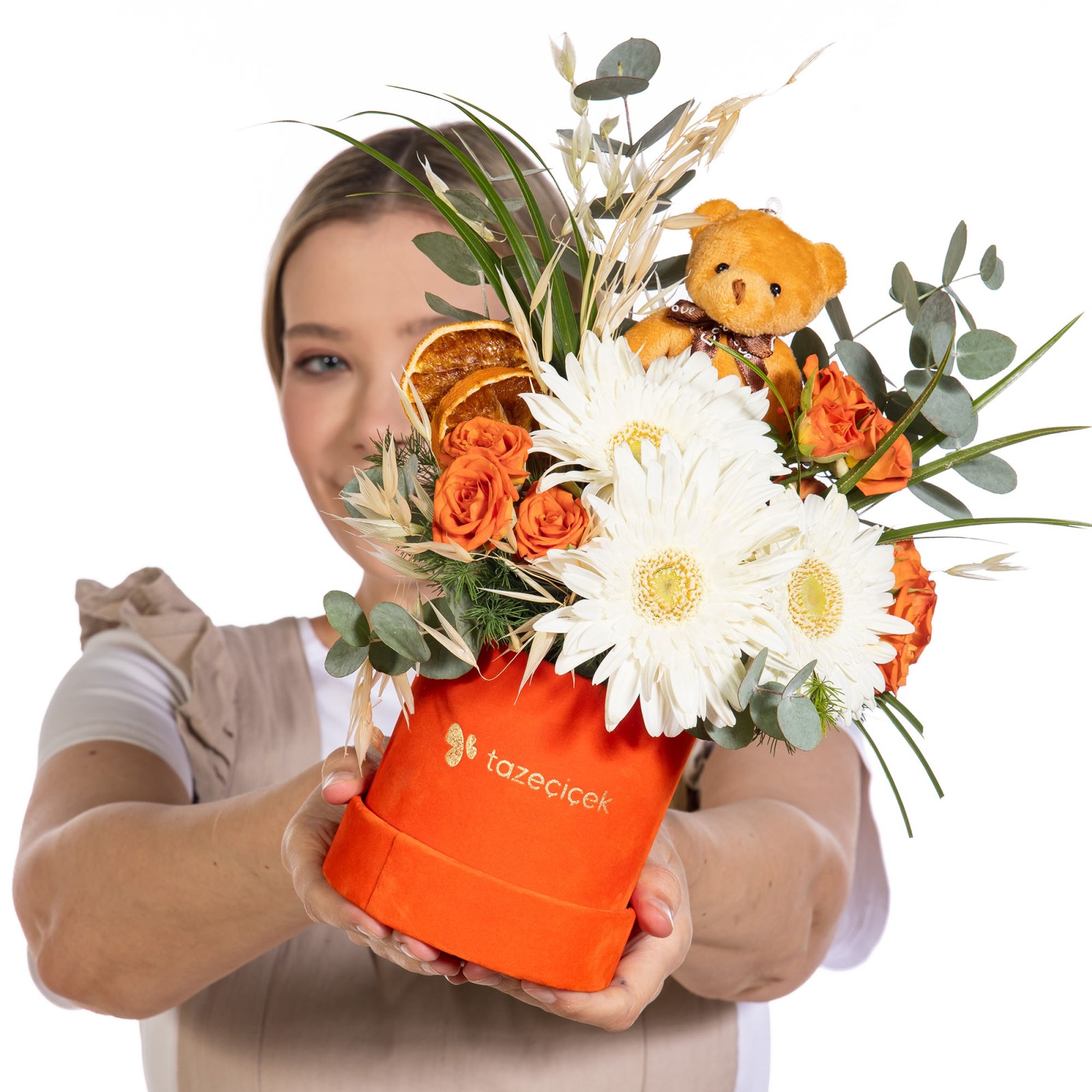 Citrus Teddy Gerbera ve Güller