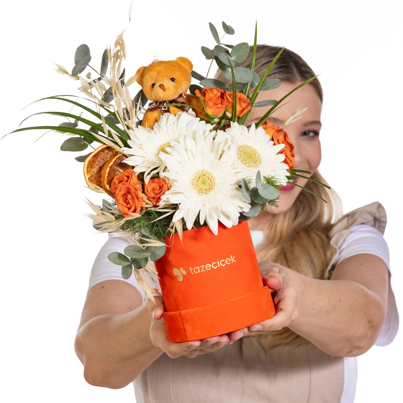 Citrus Teddy Gerbera ve Güller
