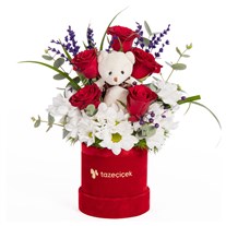Teddy Love Gül ve Papatyalar