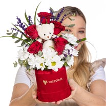 Teddy Love Gül ve Papatyalar