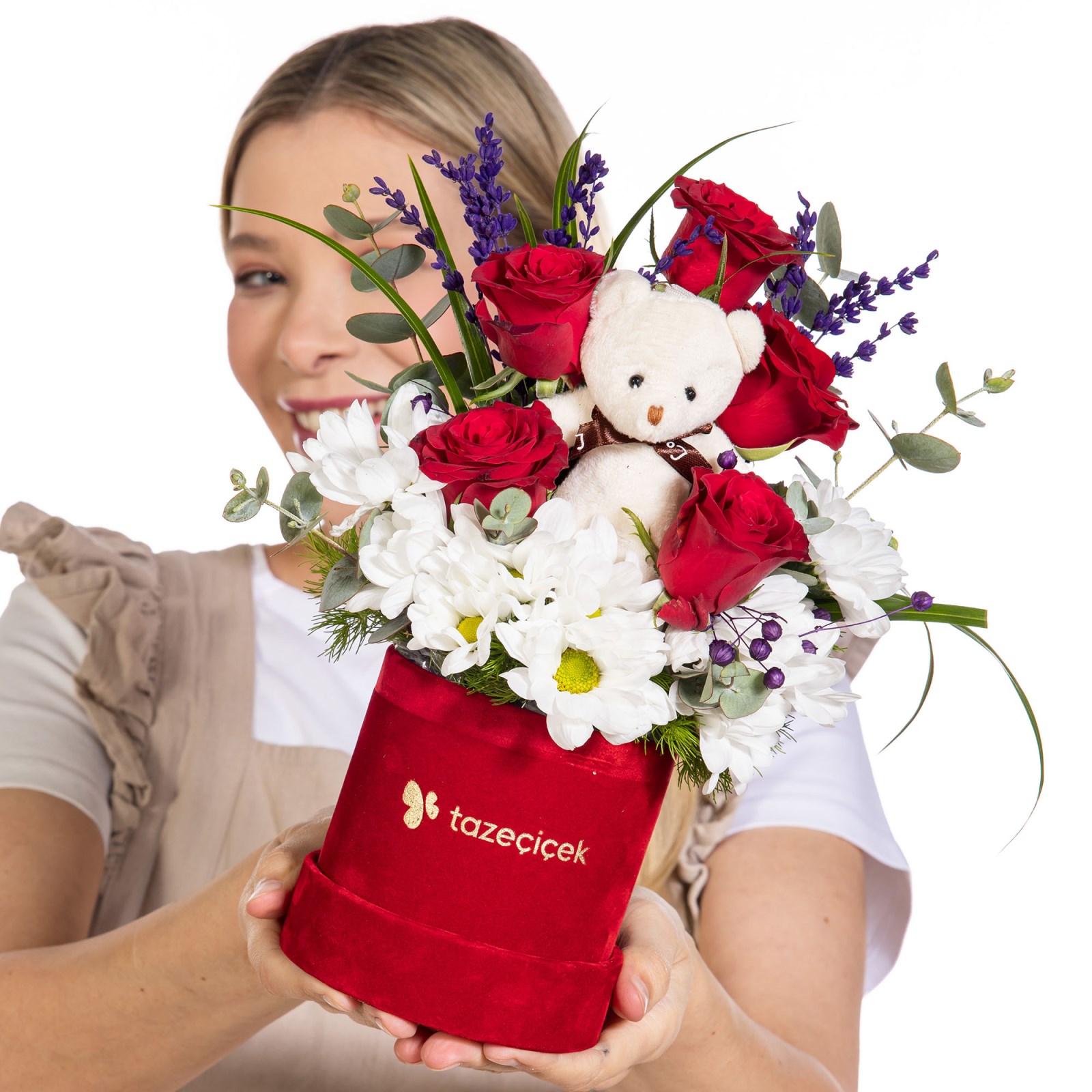Teddy Love Gül ve Papatyalar
