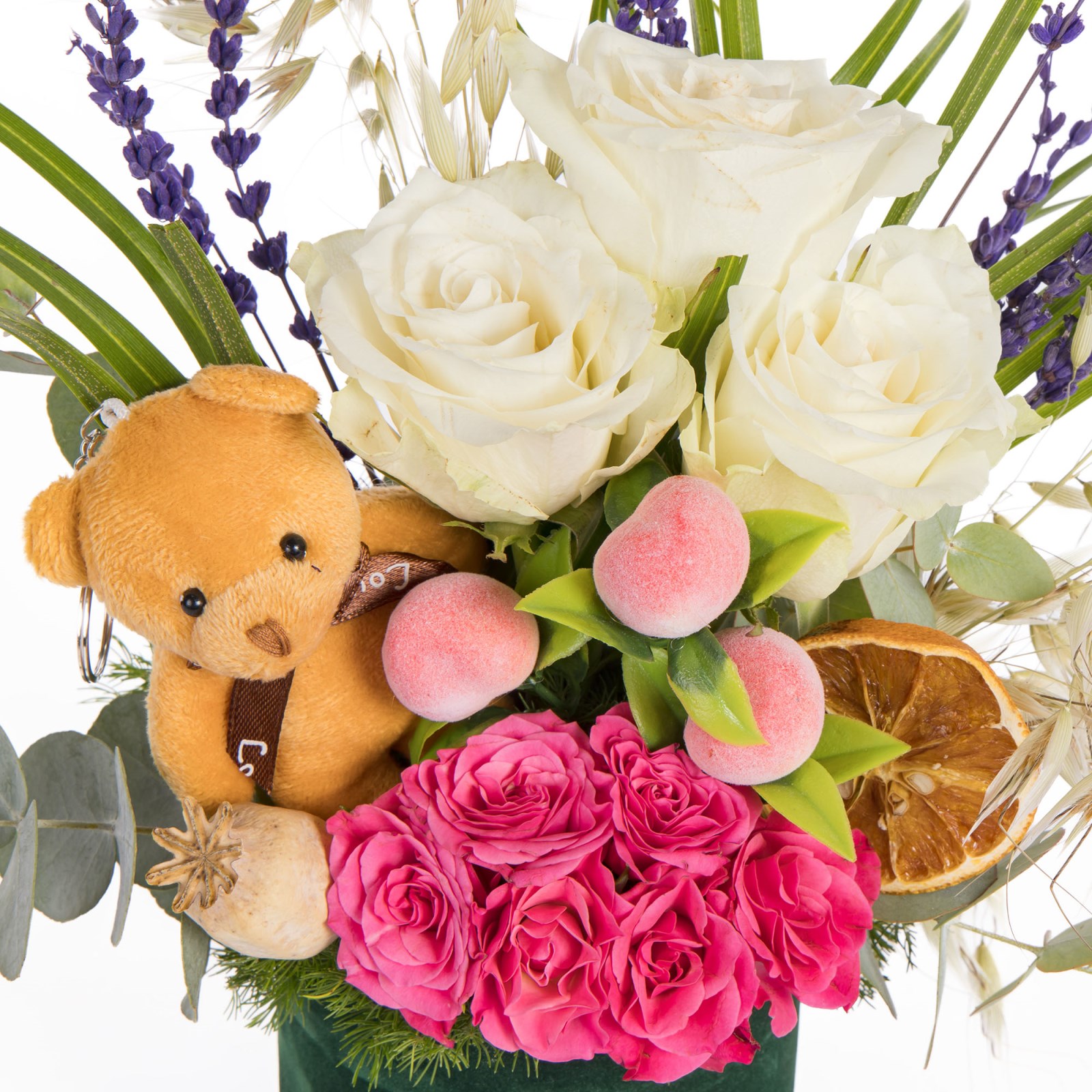 Teddy Blush Ayıcıklı Pembe Güller