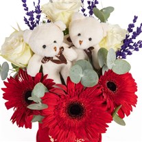 Teddy Heart Gül ve Gerberalar