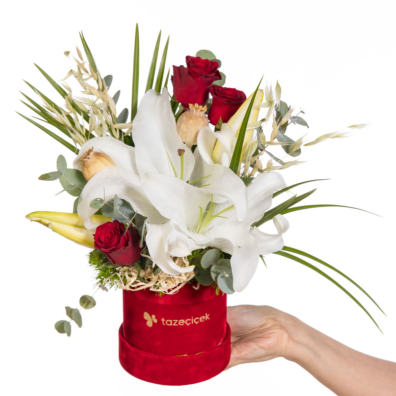 Scarlet Lily Lilyum ve Kırmızı Güller