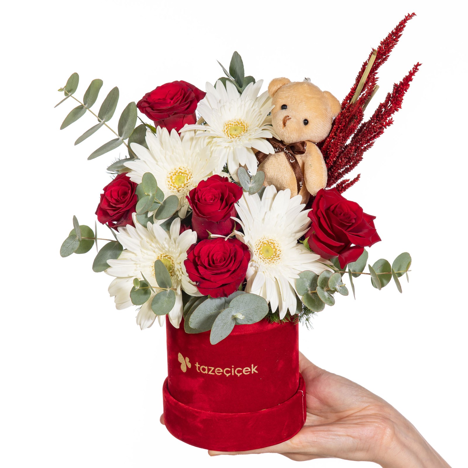 Ruby Sweetheart Gül ve Gerberalar