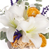 Citrus Pearl Beyaz Lilyum Aranjmanı
