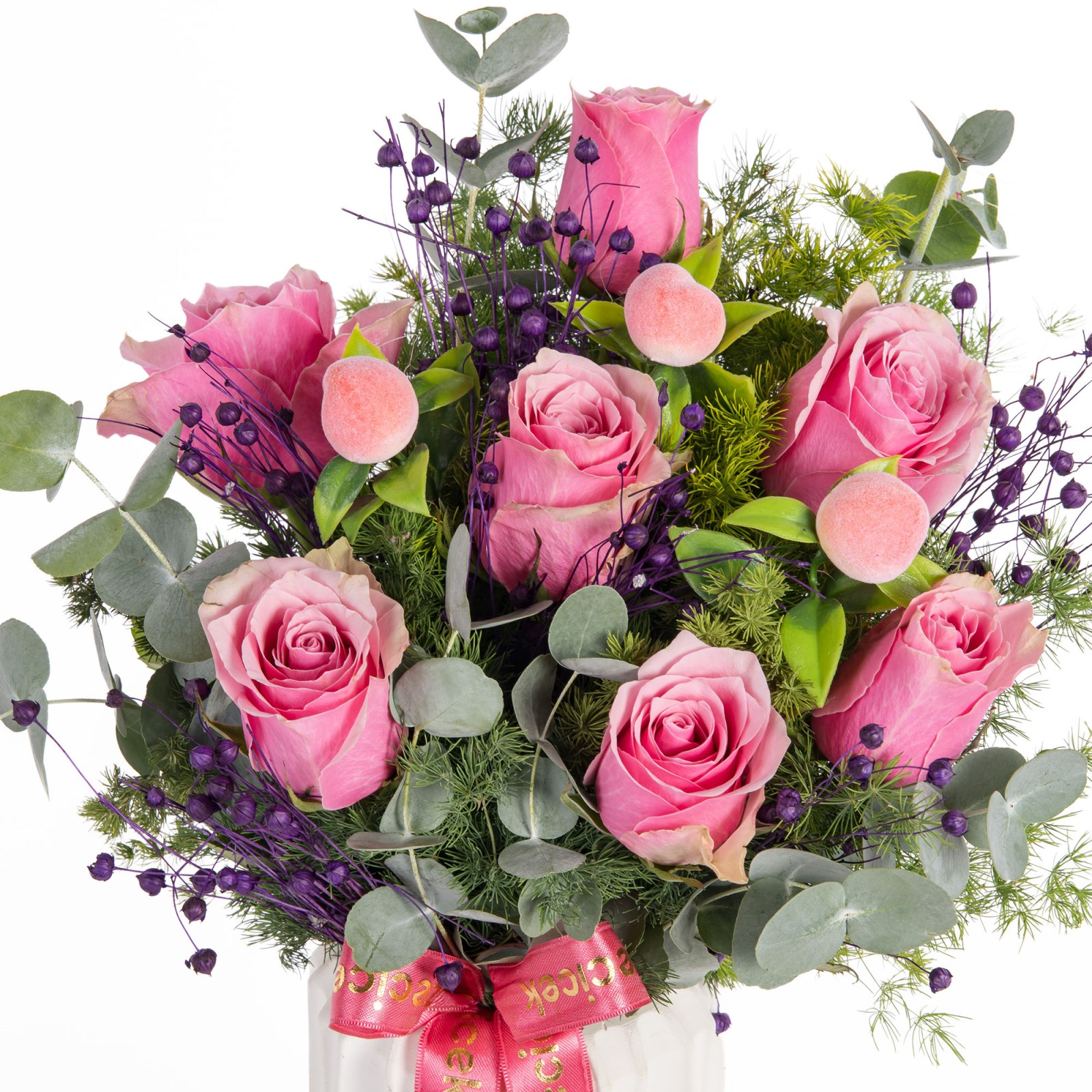 Rosy Wishes Vazoda Pembe Güller
