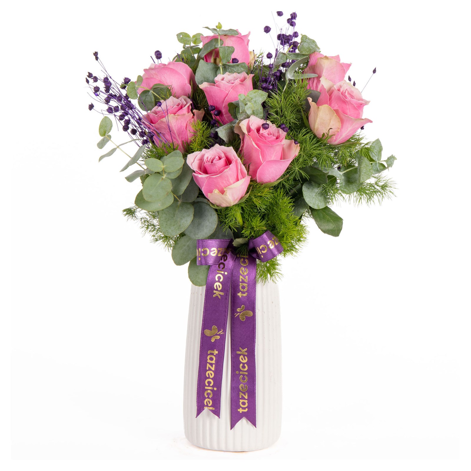 Pink Poetry Vazoda Pembe Güller