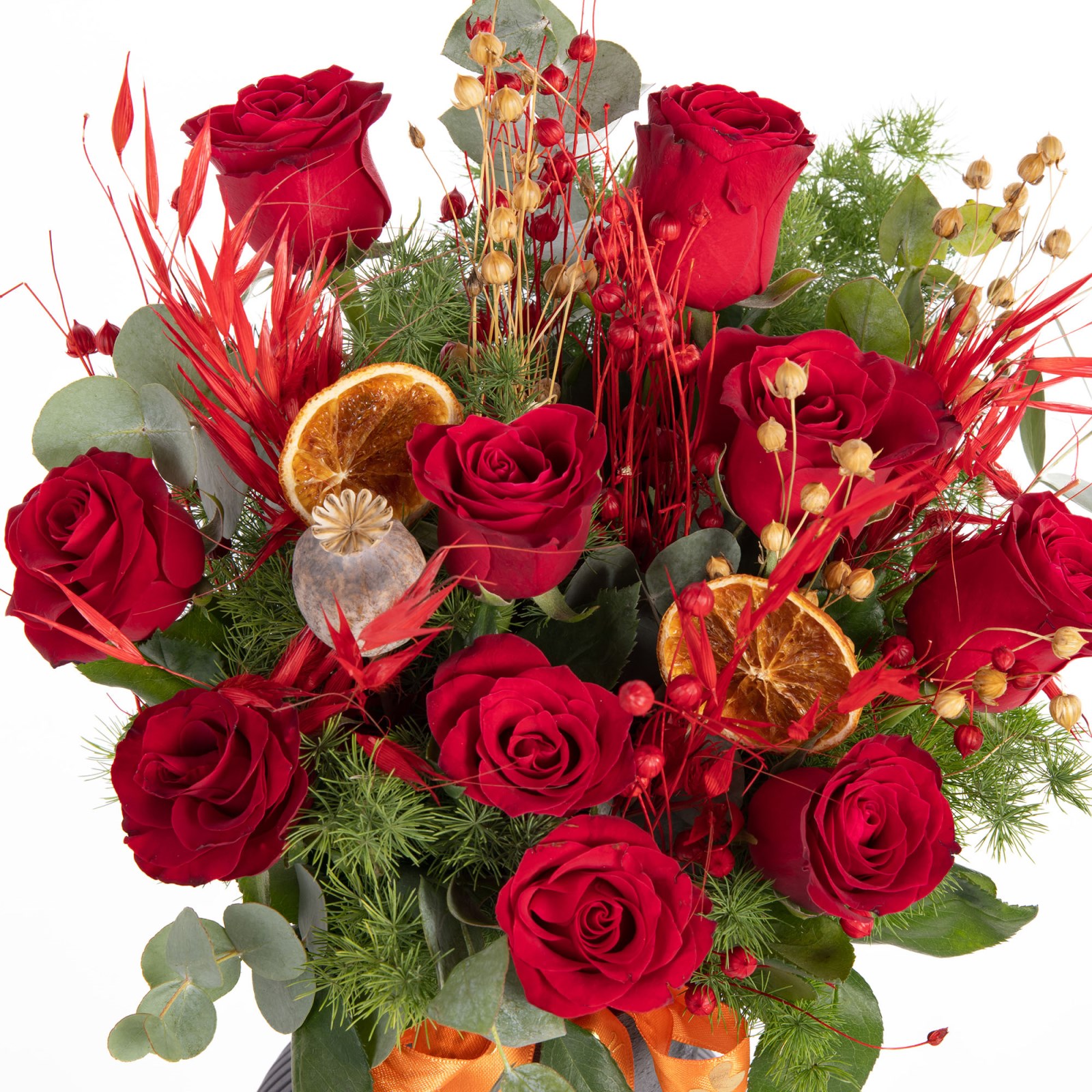 Crimson Charm Vazoda Kırmızı Güller