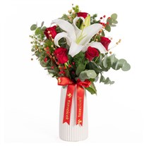 Love Serenade Lilyum ve Kırmızı Güller