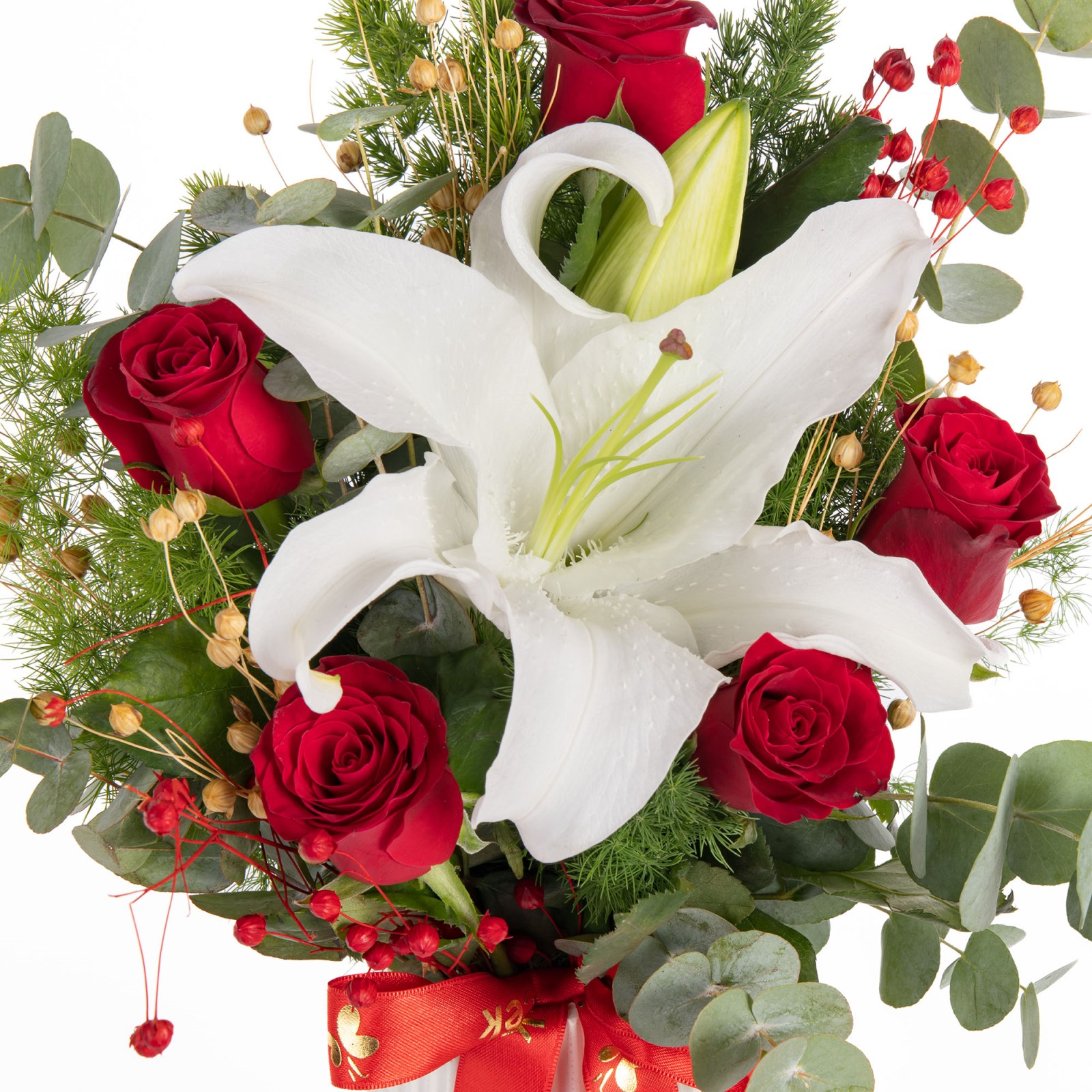Love Serenade Lilyum ve Kırmızı Güller