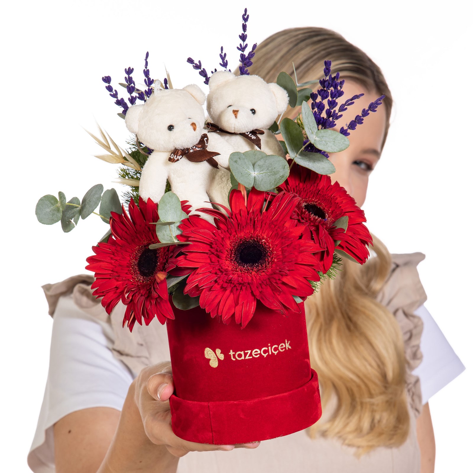 Cherry Cuddles Ayıcıklı Gerberalar