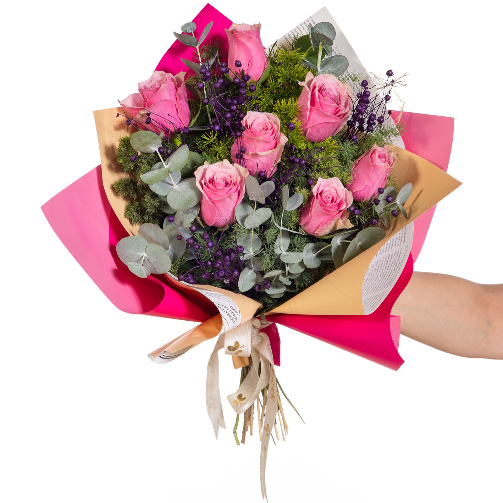 Pink Bonbon Pembe Gül Buketi